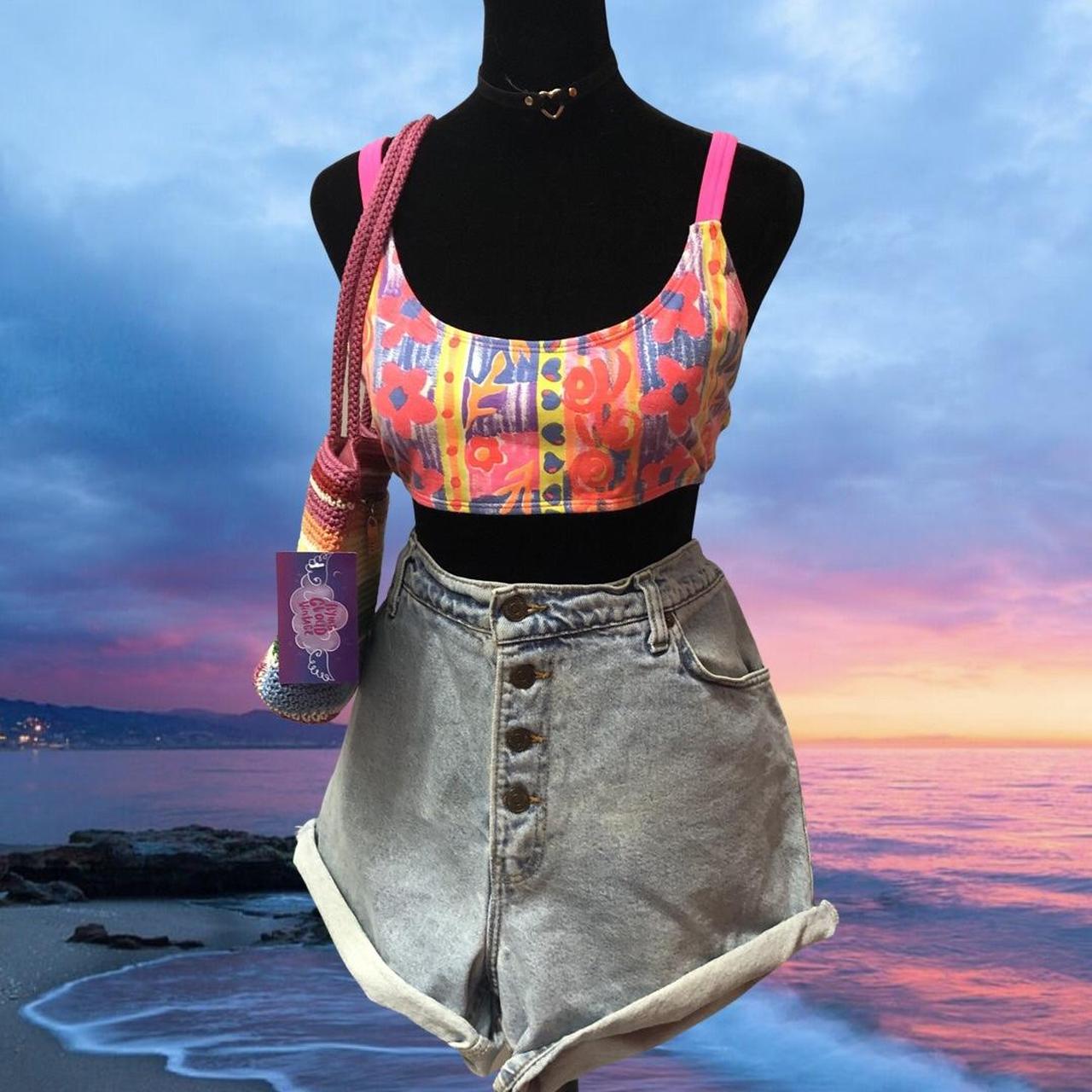 Super cute 90s neon bikini top. Super soft material... Depop