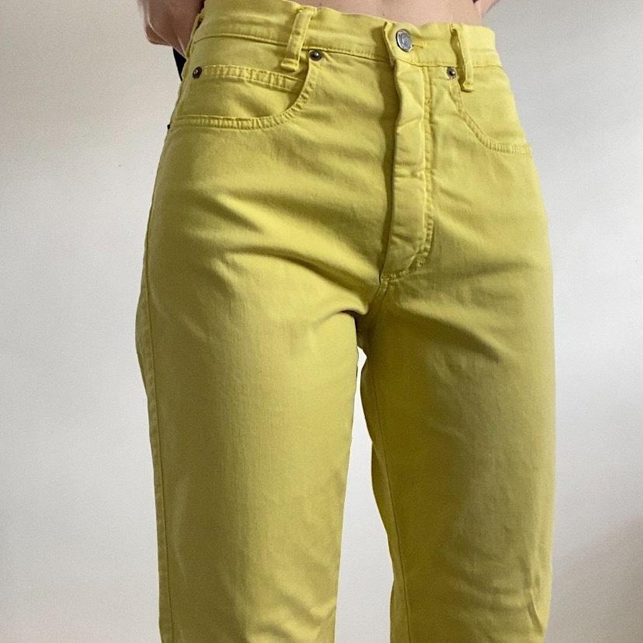 Vintage Thomas Burberry yellow jeans Vintage jeans Depop