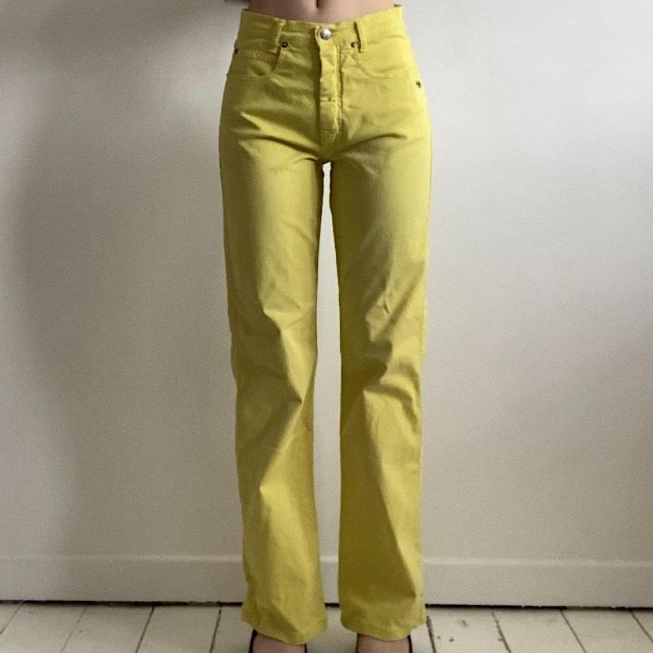 Vintage Thomas Burberry yellow jeans Vintage jeans Depop