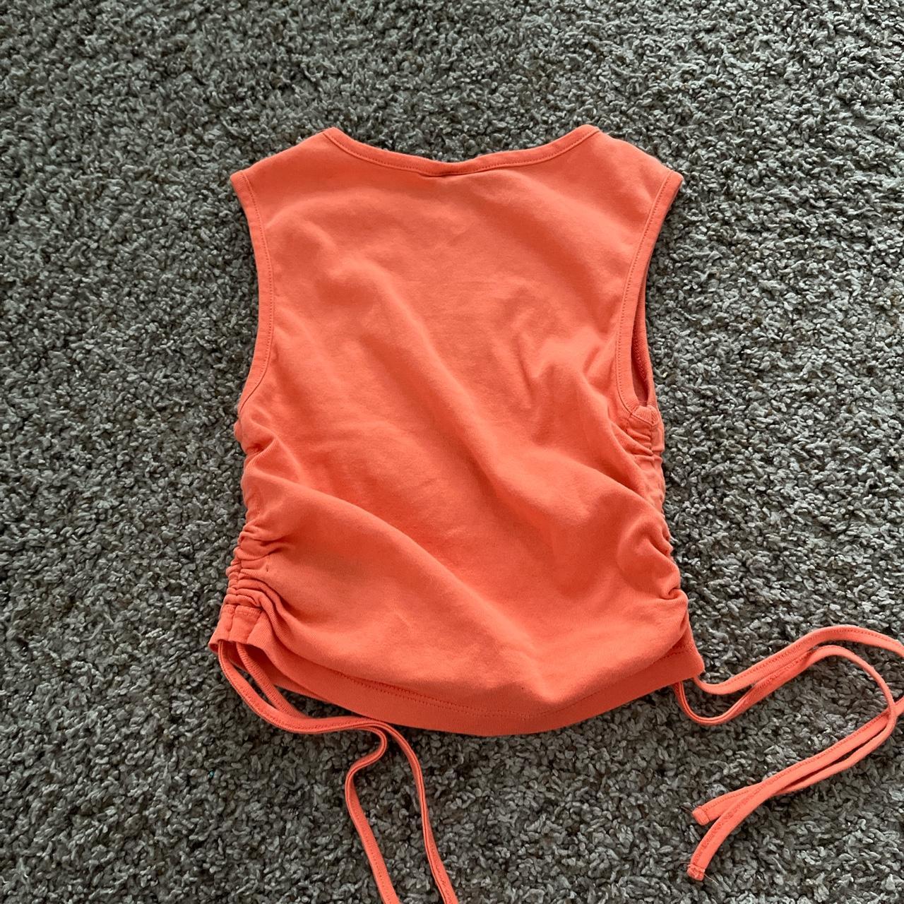 Urban Outfitters orange scrunch tank top. Frog... Depop