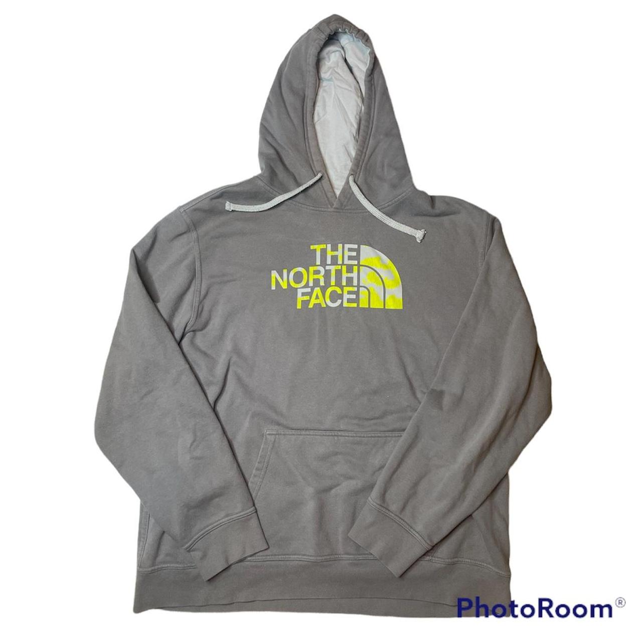 North face logo hoodie size 2xl 9 10 condition depop