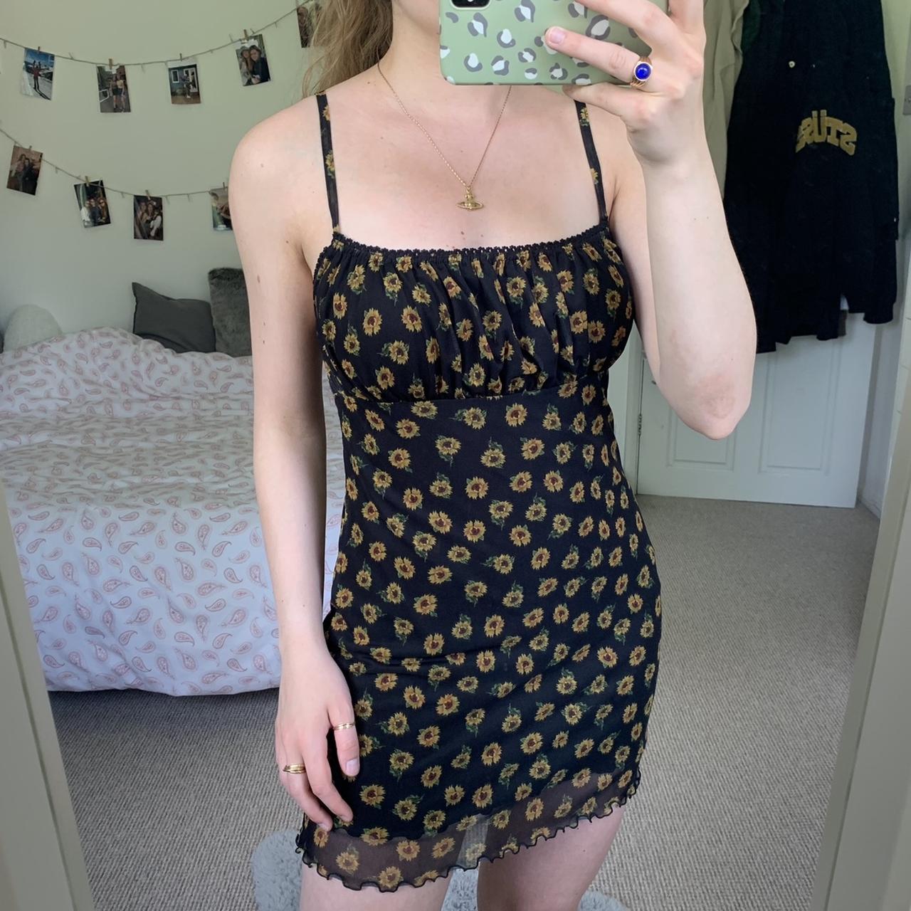 urban outfitters black sunflower mesh dress🌻 Depop