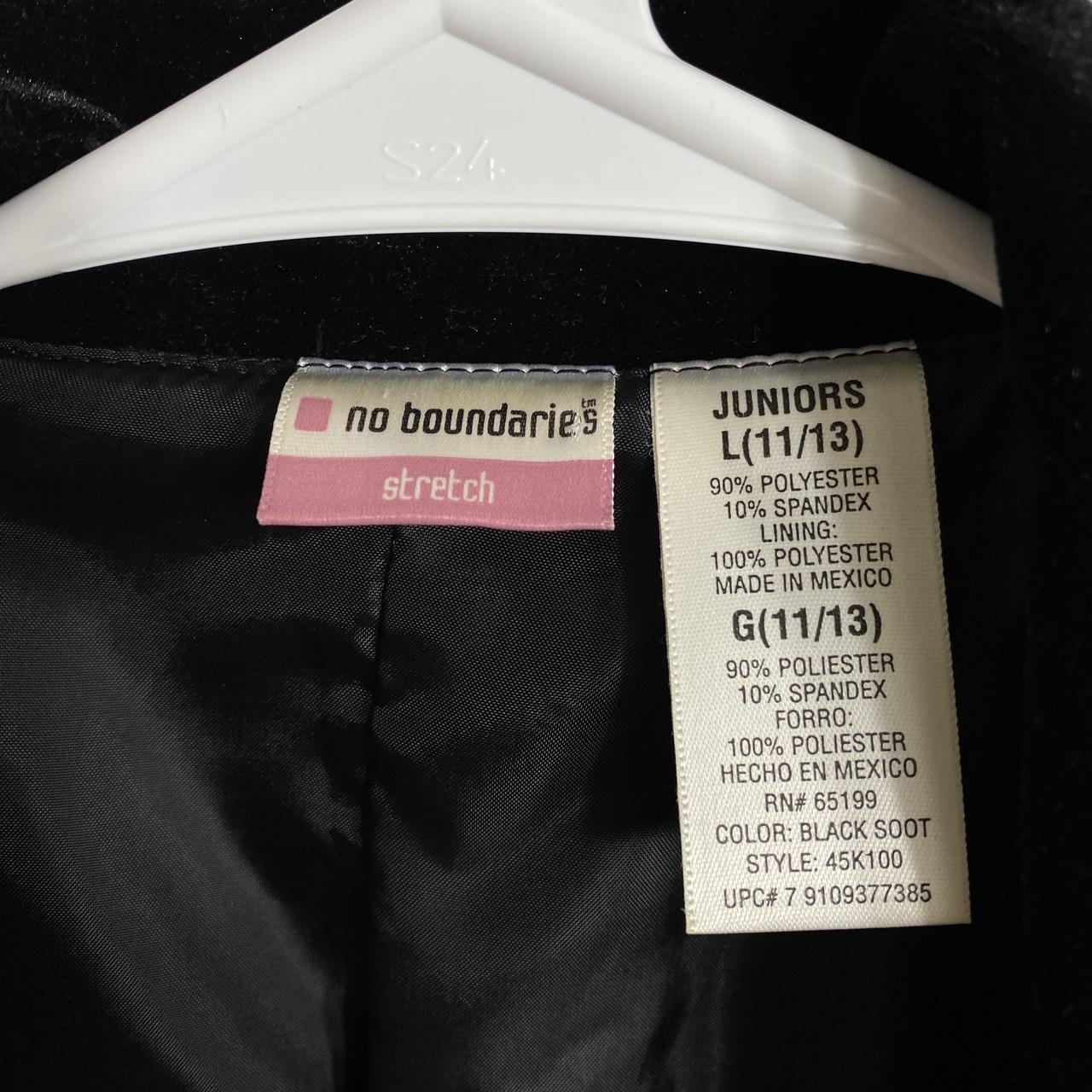 No Boundaries size 7-9 womens black windbreaker - Depop