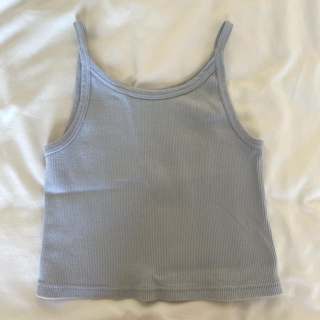 Brandy Melville Heather Gray Ribbed Tank Top Crop XS/S