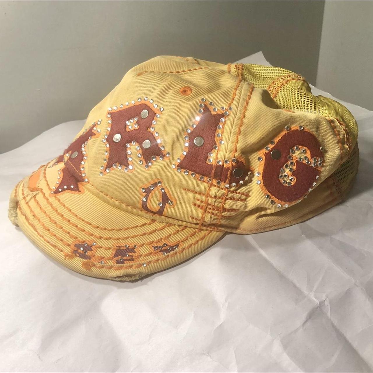 yellow true religion hat