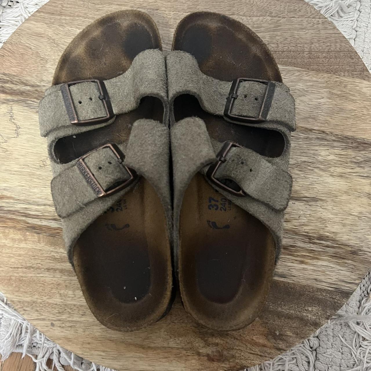 Brown suede Arizona Soft foot bed Birkenstocks. paid... Depop