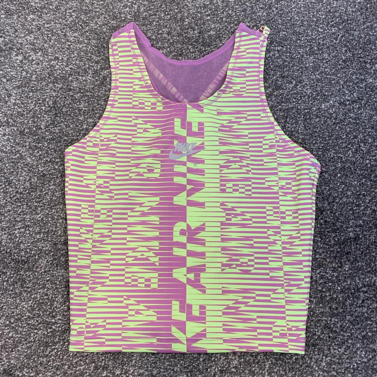 Nike Women's Yellow and Purple Vest Depop