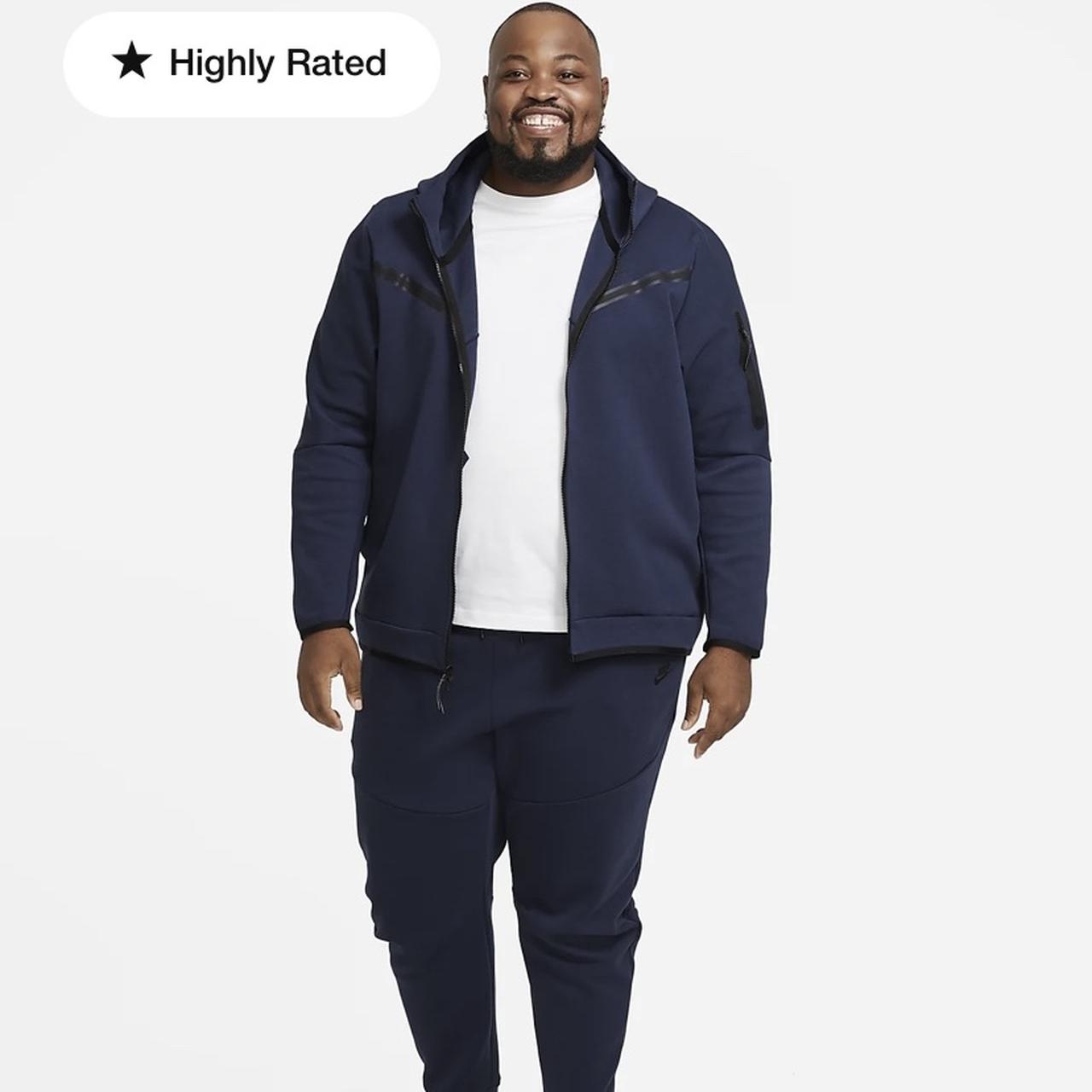 Navy nike tech fleece tracksuit, all sizes available - Depop