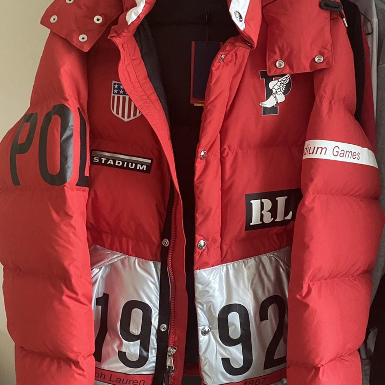 Polo Ralph Lauren Winter Stadium Down Jacket Injection Red/Silver