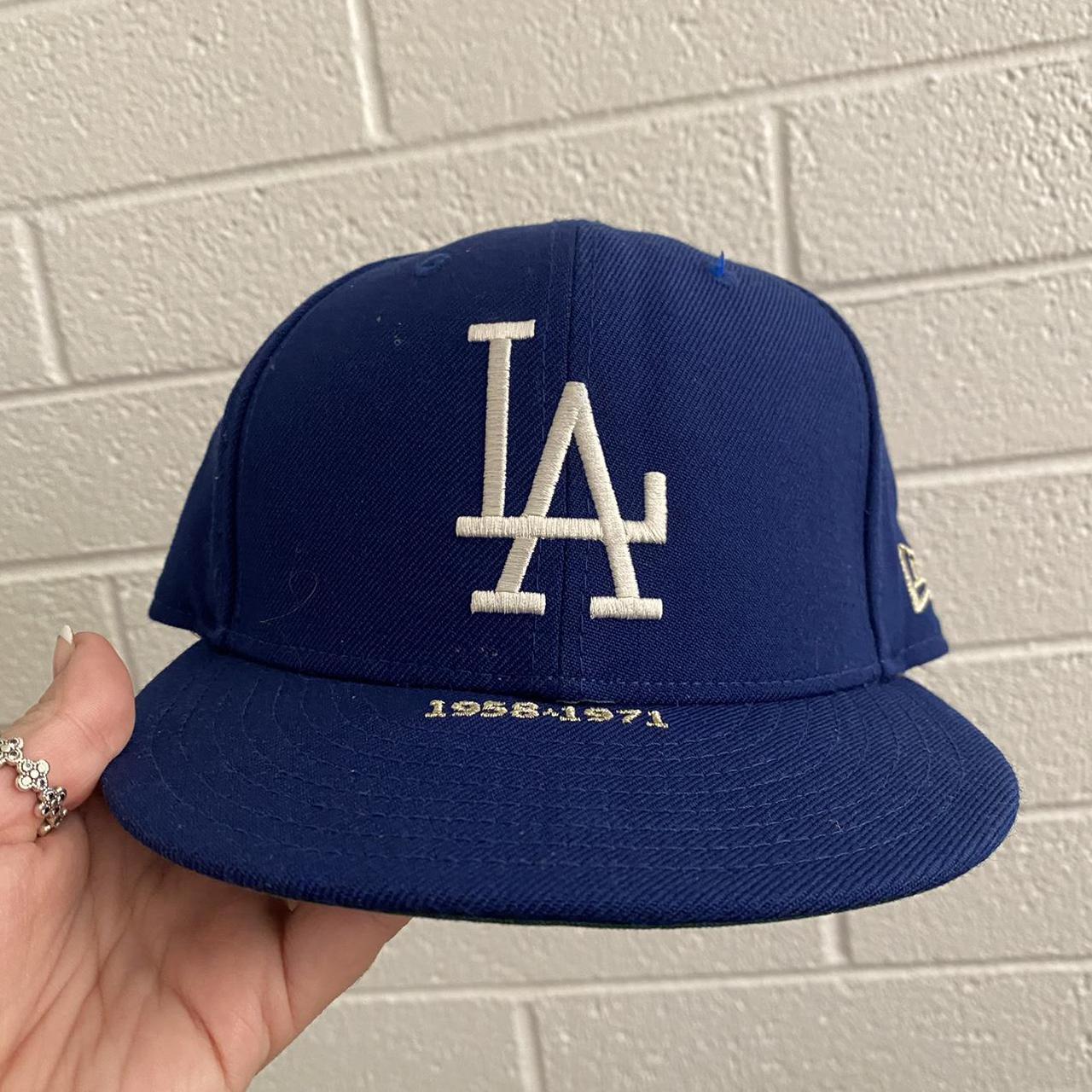 classic LA Dodger new era fitted cap size 7 - Depop