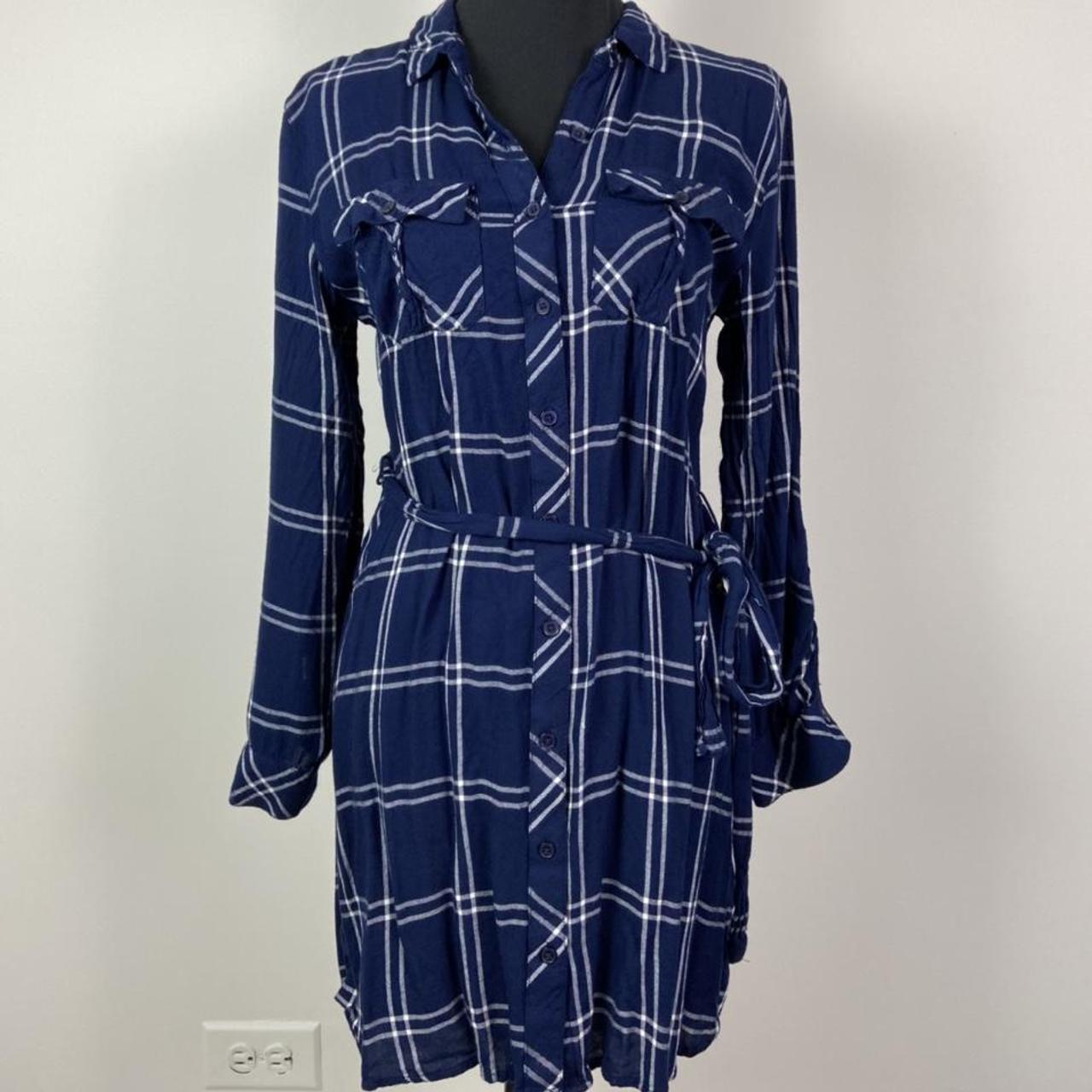 Charlotte Russe navy blue plaid dress perfect dress