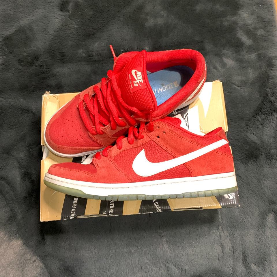 Nike SB dunk low pro Challenge Red Released 2012... - Depop