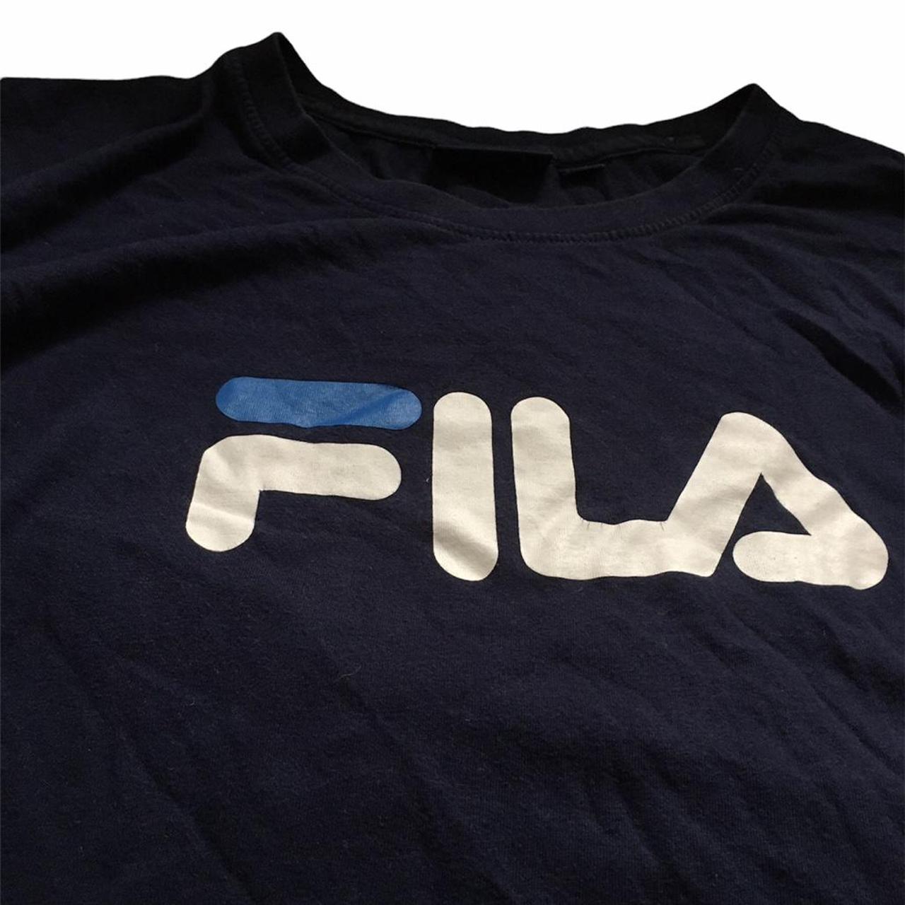 90s Fila navy blue t shirt Size XL Very nice... - Depop