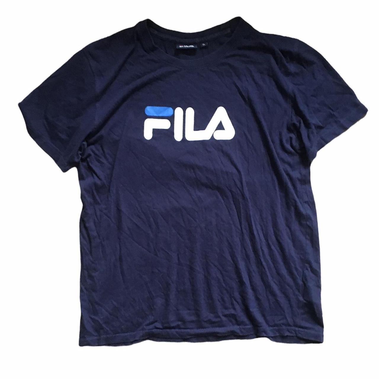 90s Fila navy blue t shirt Size XL Very nice... - Depop