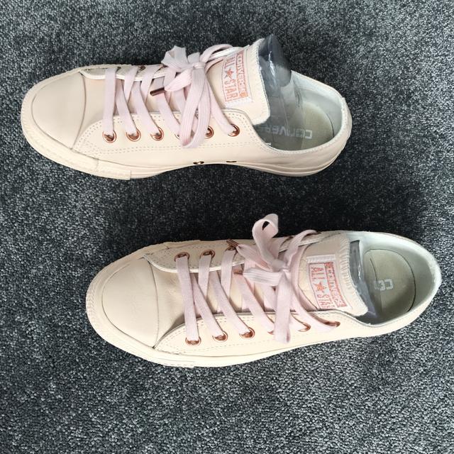 Converse all star low leather pastel rose outlet tan