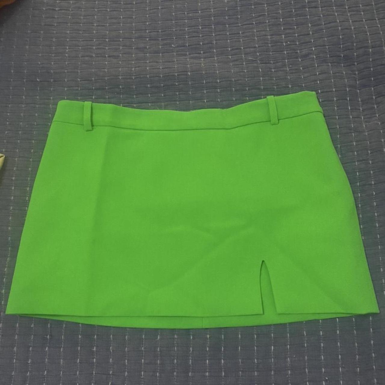 GREEN ZARA SKIRT SIZE L never WORN Depop