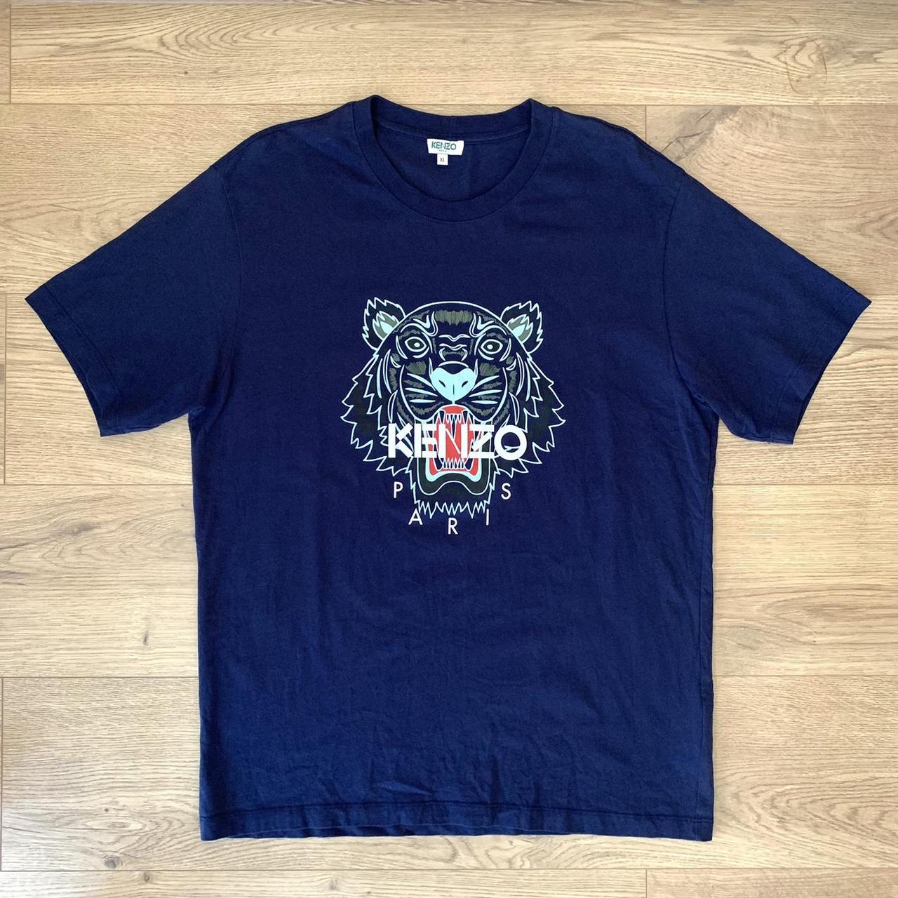 Kenzo Men's Navy T-shirt | Depop