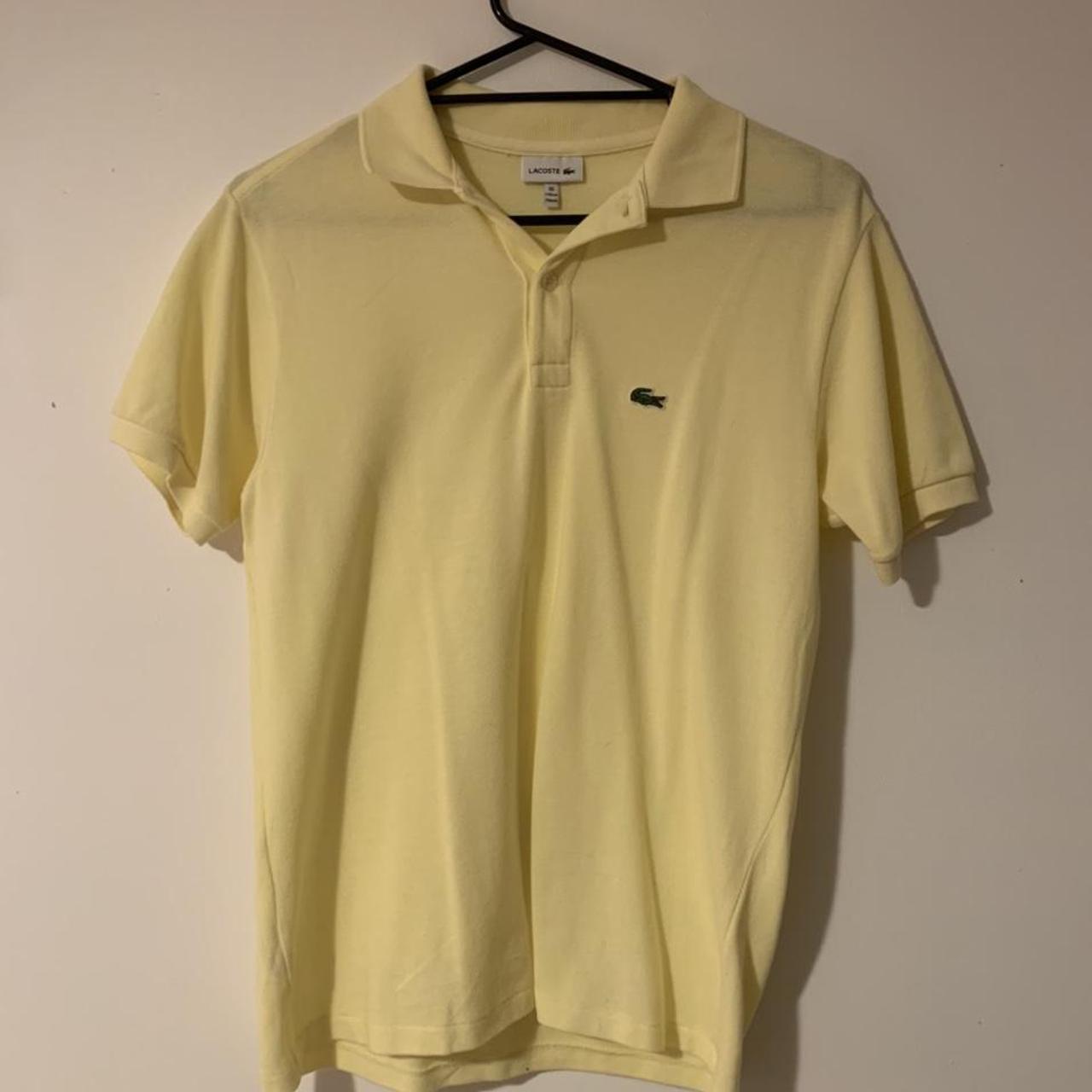 Pastel yellow Lacoste polo💛 Fits a size 4-8 ish Only... - Depop