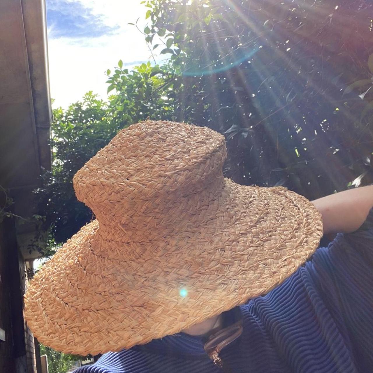woven straw hat. good condition. needs to be shaped... - Depop