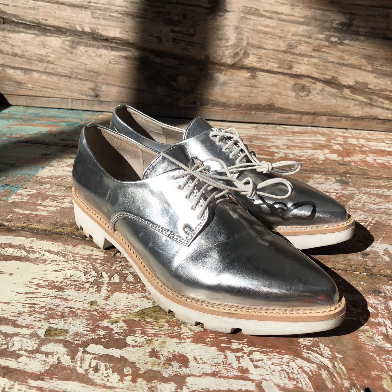 Silver zara sale shoes