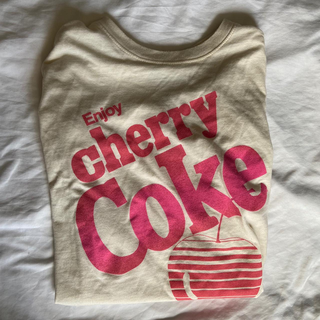 🍒COOL VINTAGE styled cherry coke shirt! The colors... - Depop