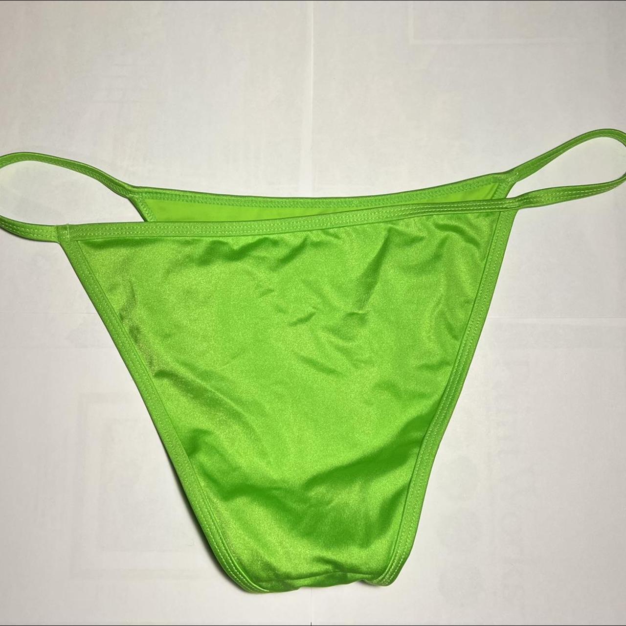 Pacsun large bright green cheeky bikini... - Depop