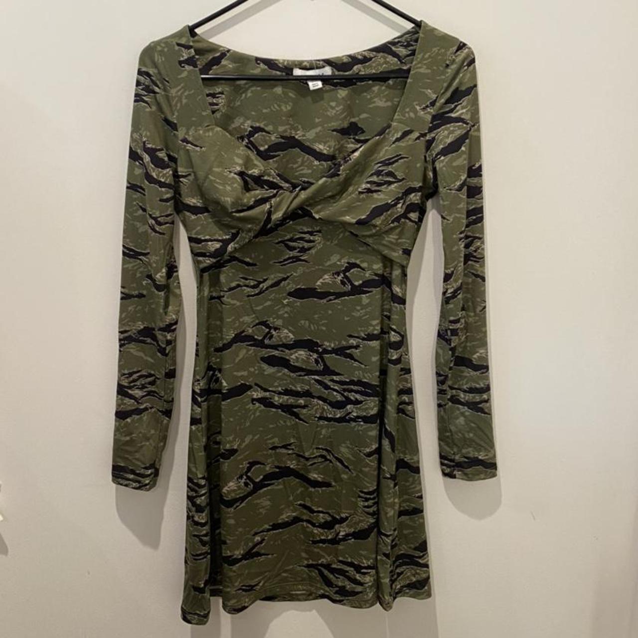 Topshop hot sale camo dress