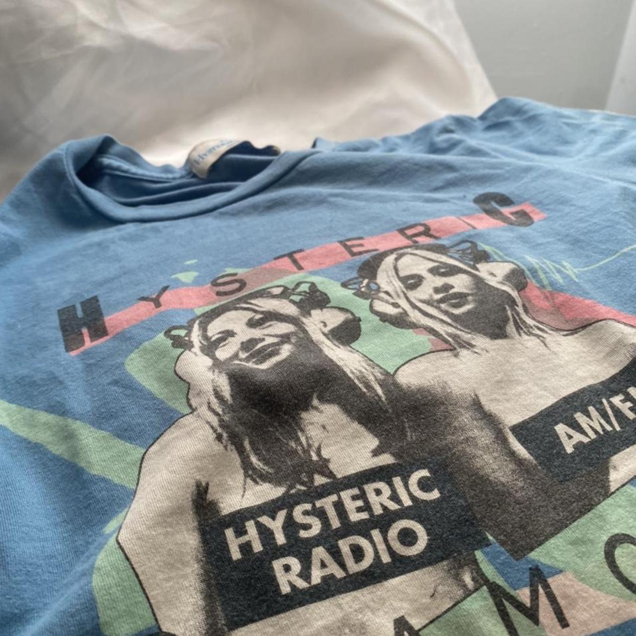 blue hysteric glamour radio tee shirt mssge me for... - Depop