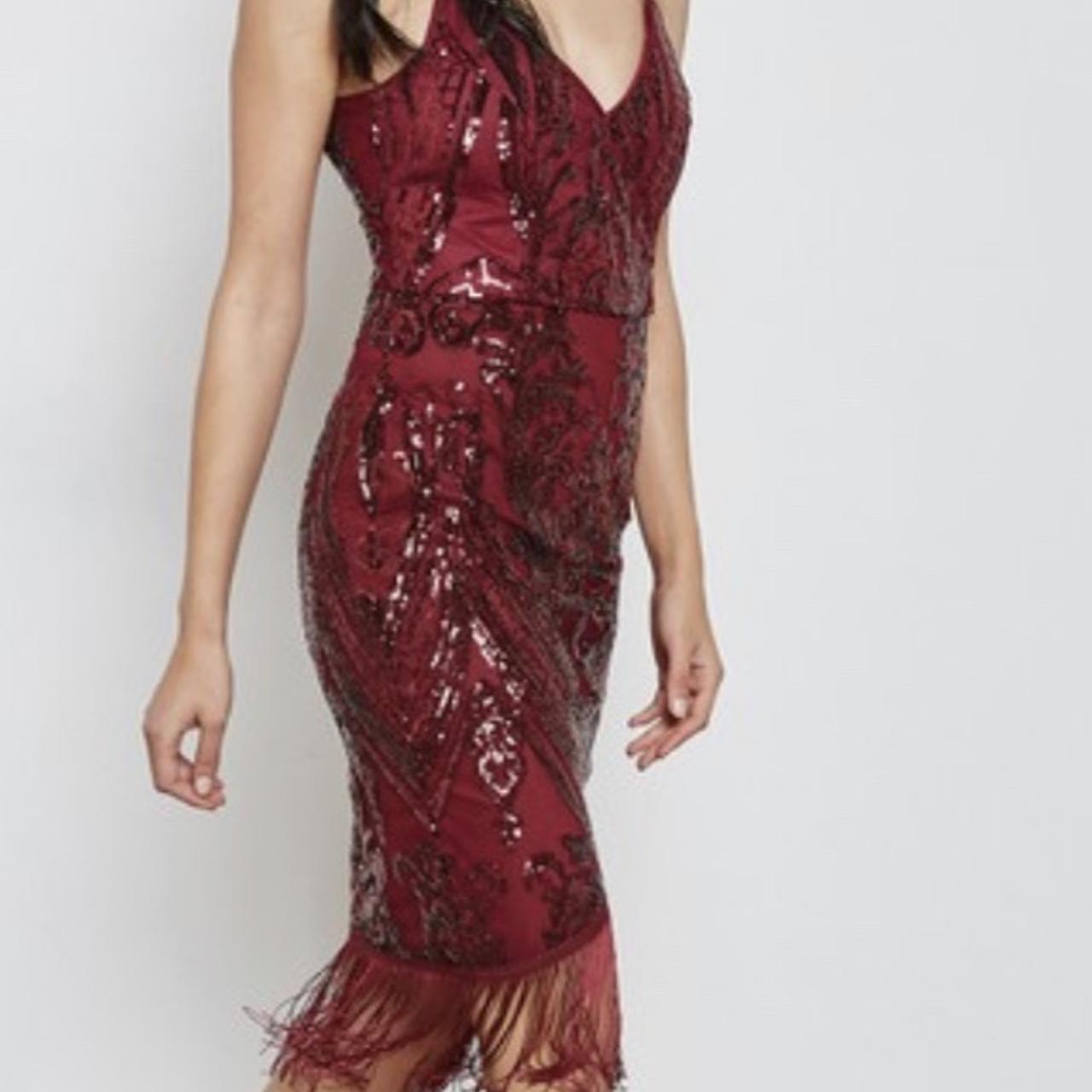 Lipsy red 2025 sequin dress