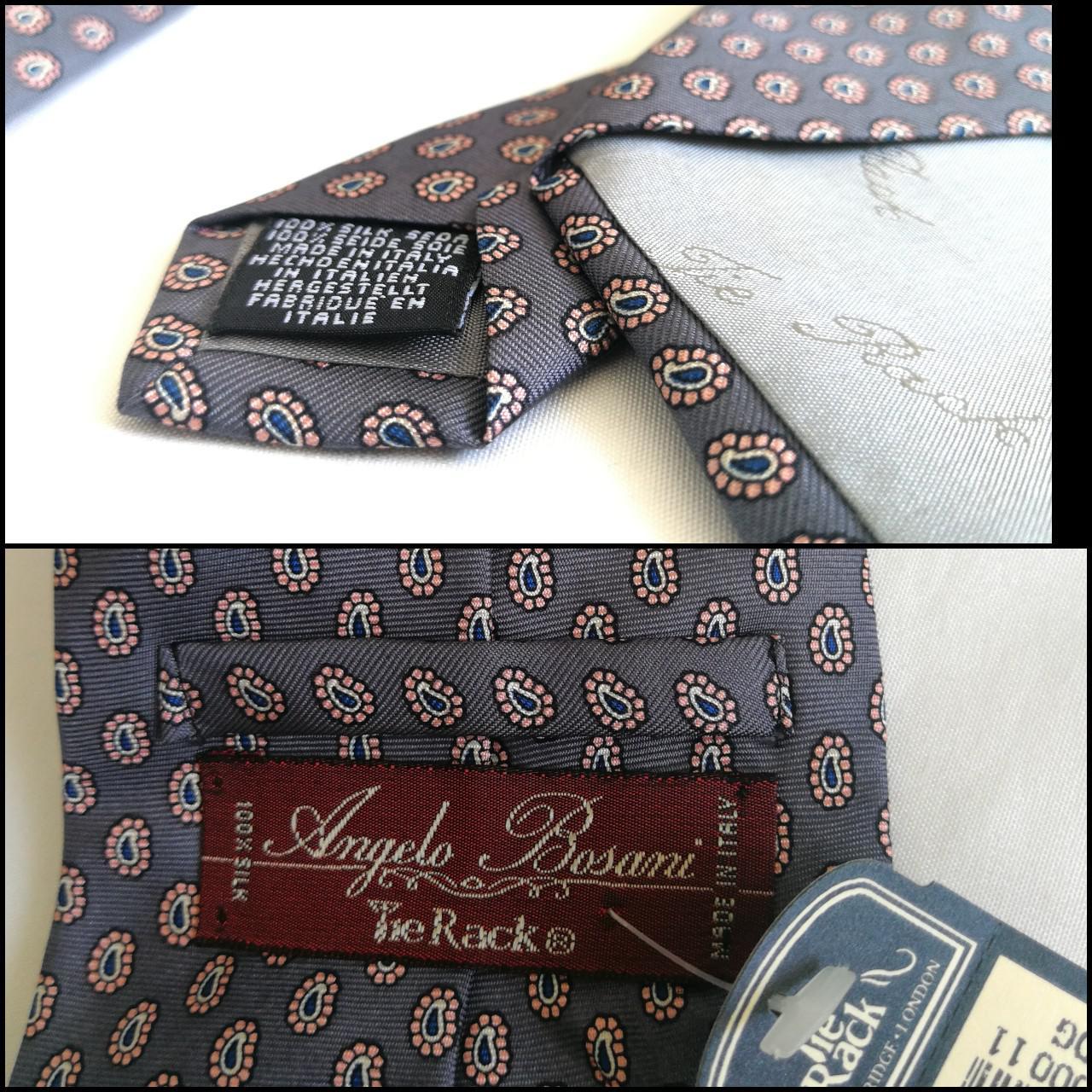 Tie Rack Angelo Bosani silk tie with teardrop... Depop