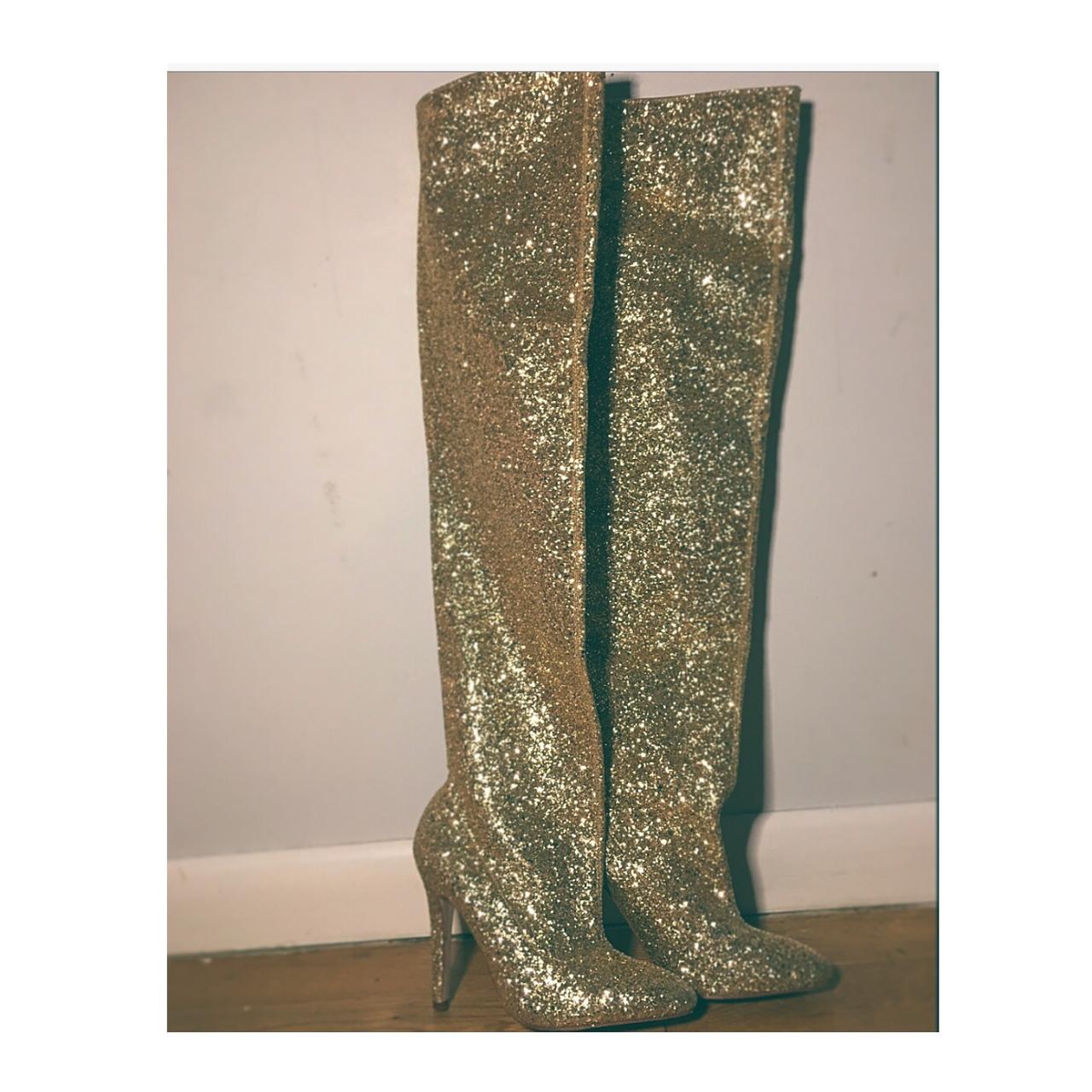 Sparkly on sale gold boots