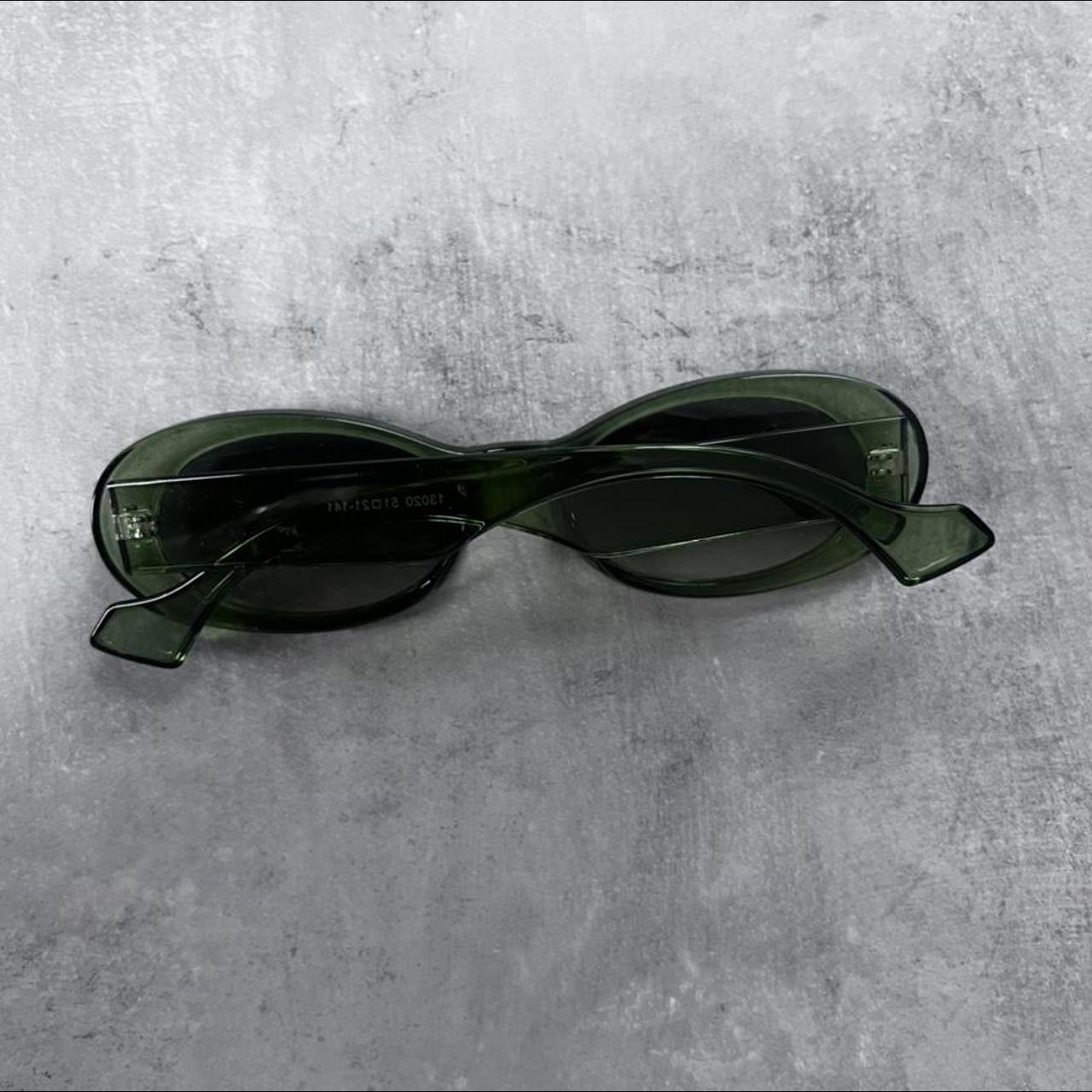 Women's Green and Khaki Sunglasses Depop