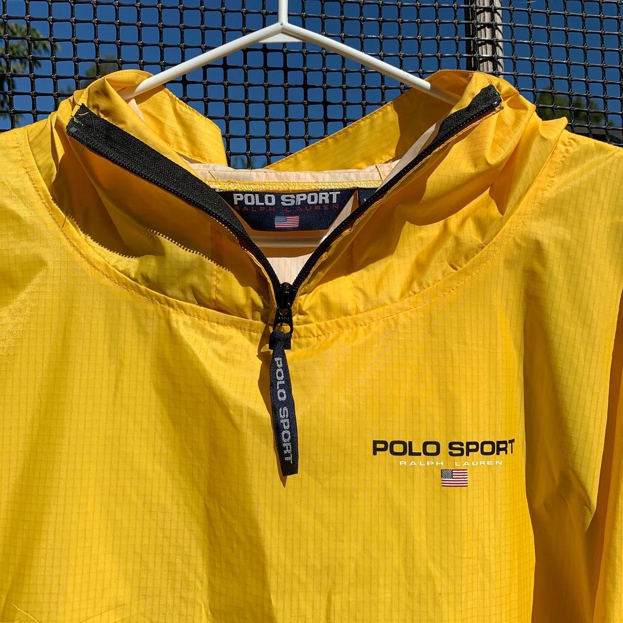 Vintage Polo Sport Yellow Light Windbreaker... Depop