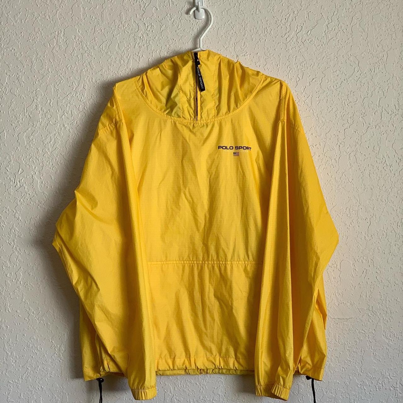 Vintage Polo Sport Yellow Light Windbreaker... Depop