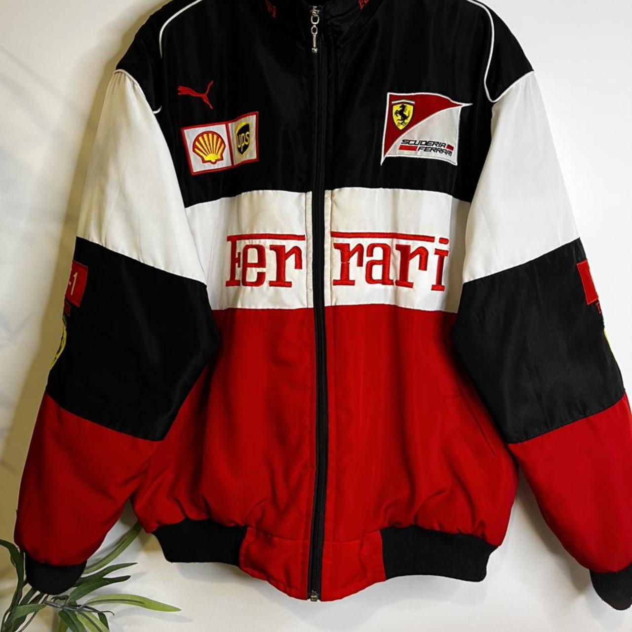 Oversized padded Ferrari style racing jacket 🚗 what... - Depop