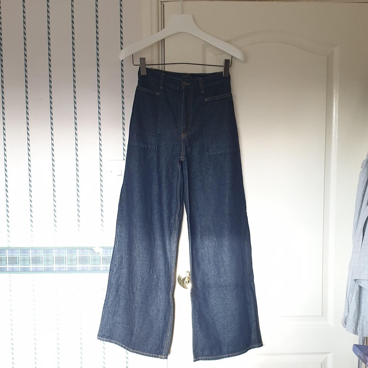 cos-wide-leg-jeans-button-fly-4-pocket-depop