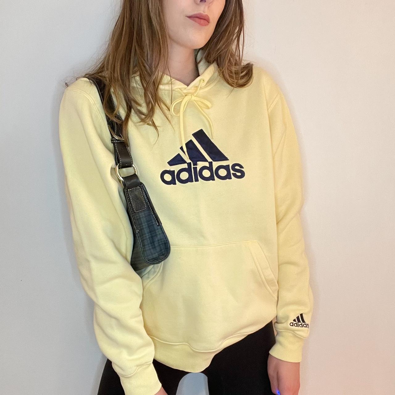 pastel yellow adidas hoodie