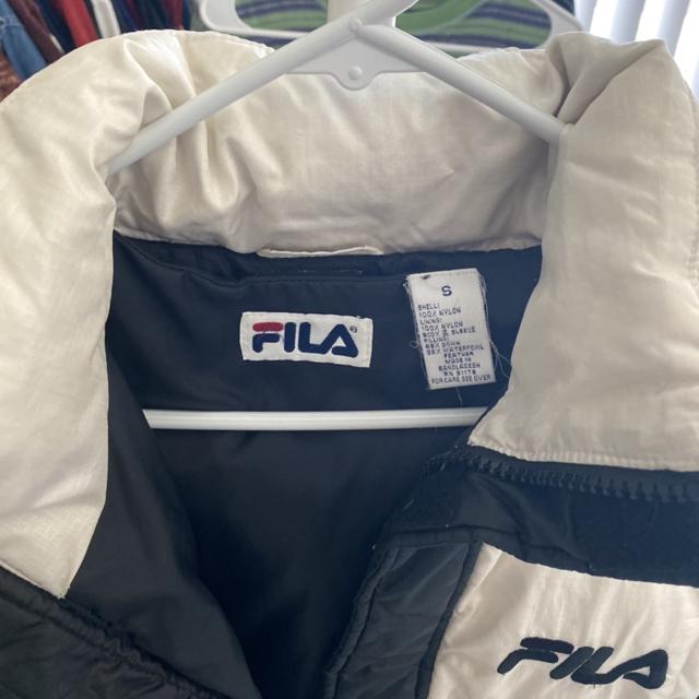 Vintage Fila 90's Puffer Jacket In really good... - Depop