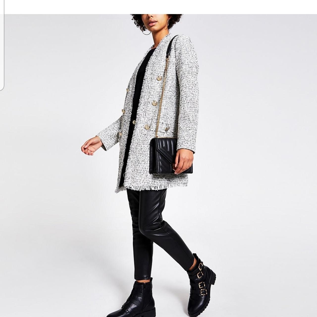 Cream boucle longline blazer Outlet