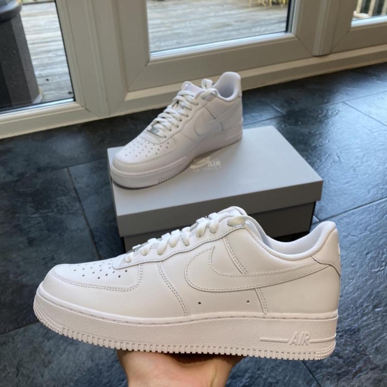 Nike Air Force 1 White Size 9 UK Brand New with... - Depop