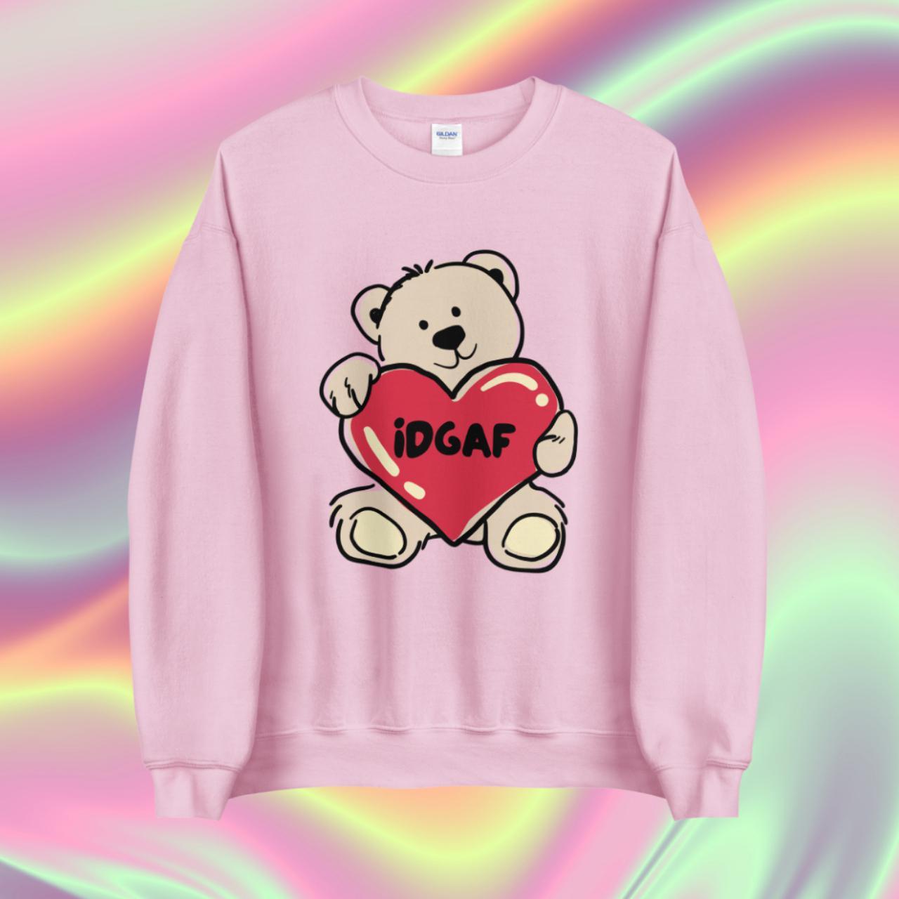 Funny Cute IDGAF Sweatshirt Hey! 🤗💖 Here are some... - Depop