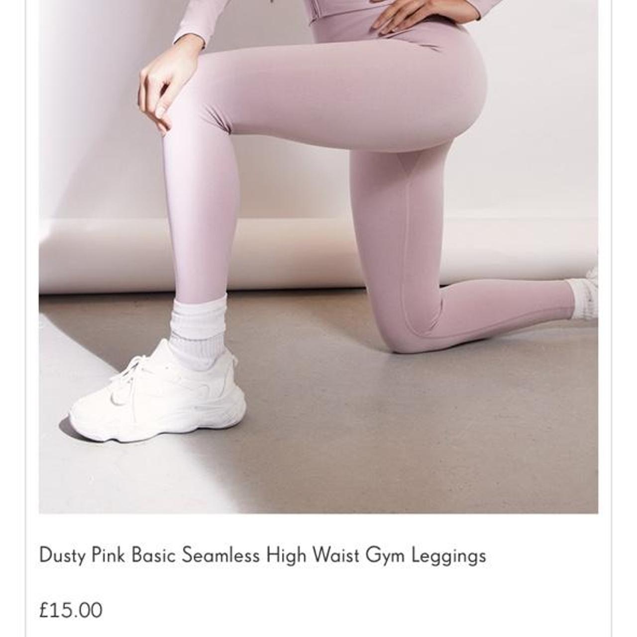 Dusty Pink Basic Seamless High Waist Gym Leggings