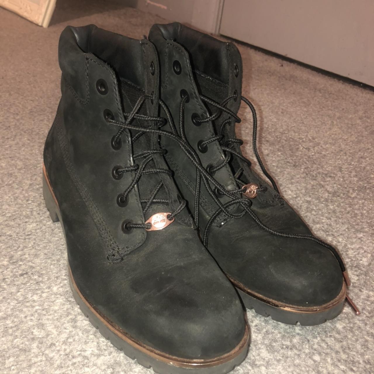 Timberland black deals and rose gold