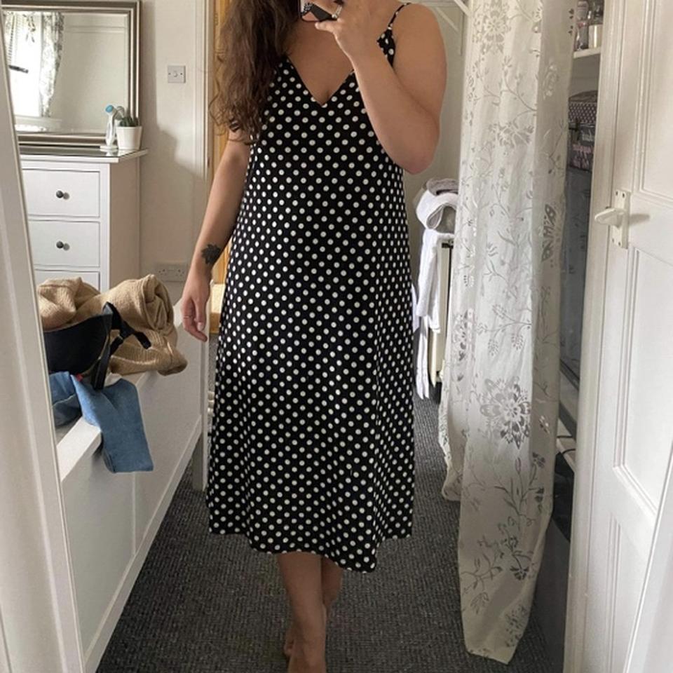 Polka dot slip dress zara sale