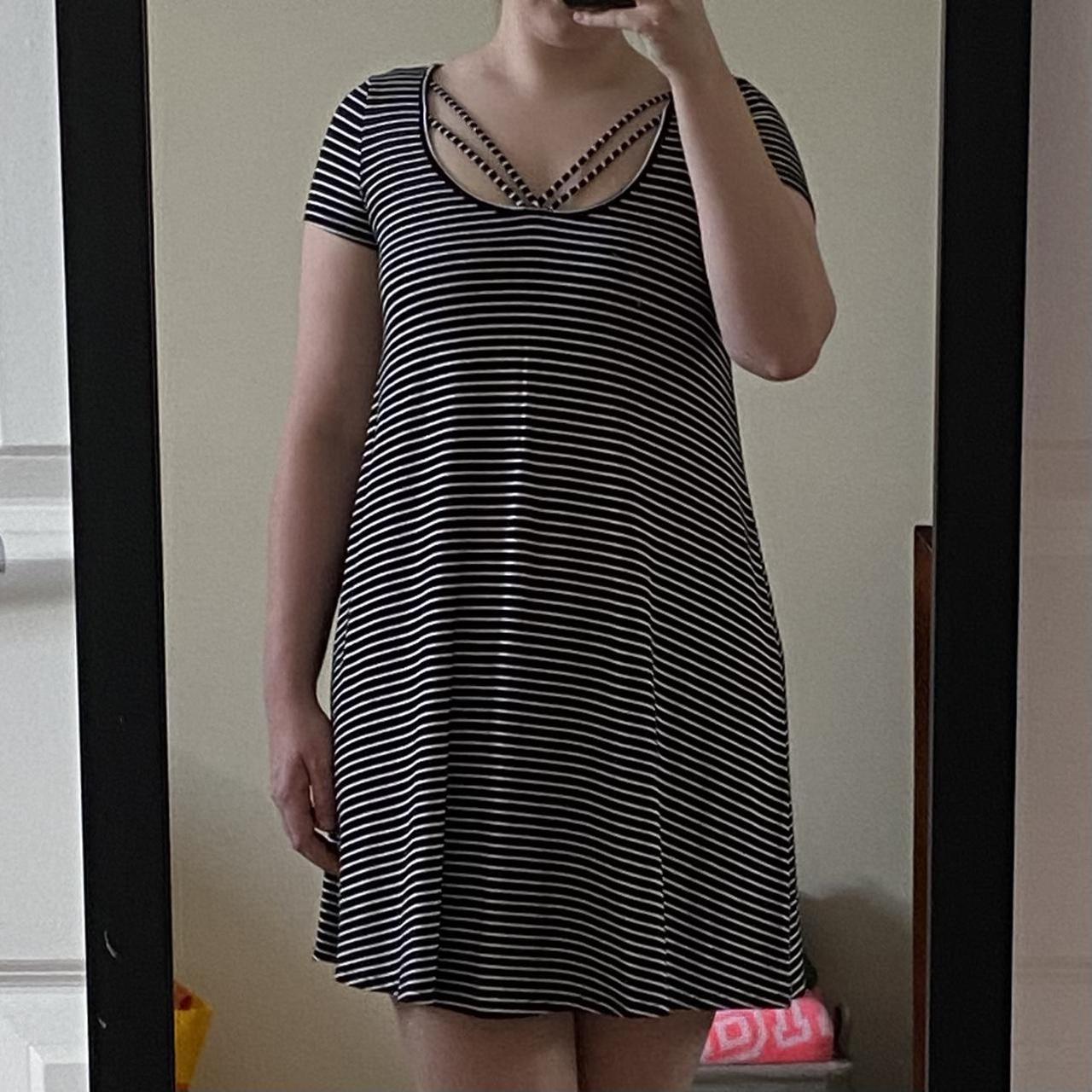 Hollister b w loose fit striped t shirt dress. Good