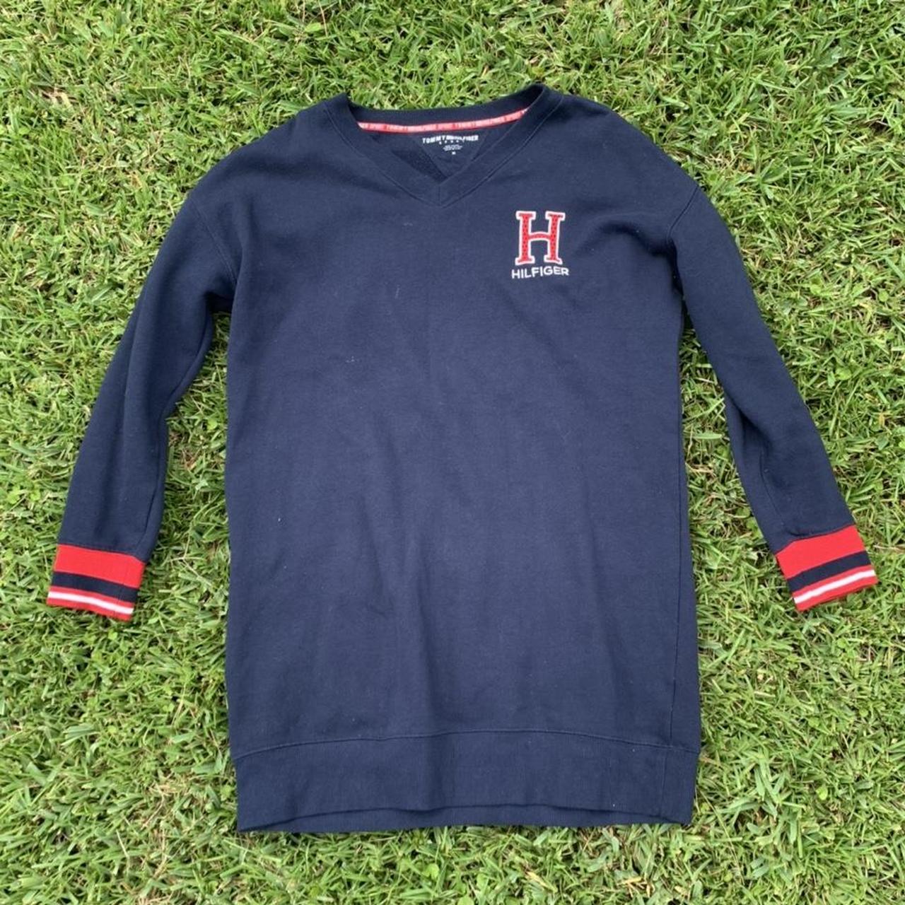 Tommy hilfiger blue clearance red and white jumper