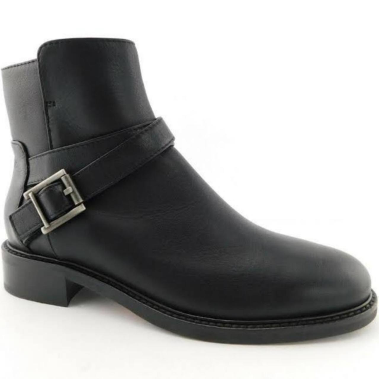 Aquatalia Italian Leather Black Bree Boots