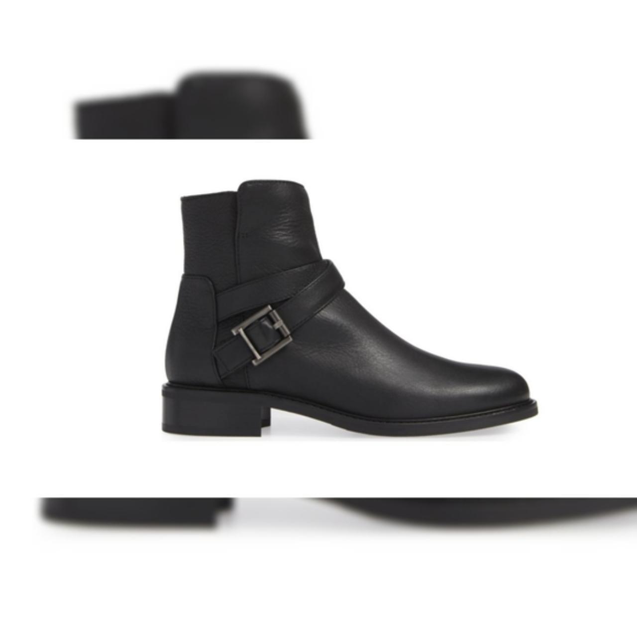 Aquatalia Italian Leather Black Bree Boots