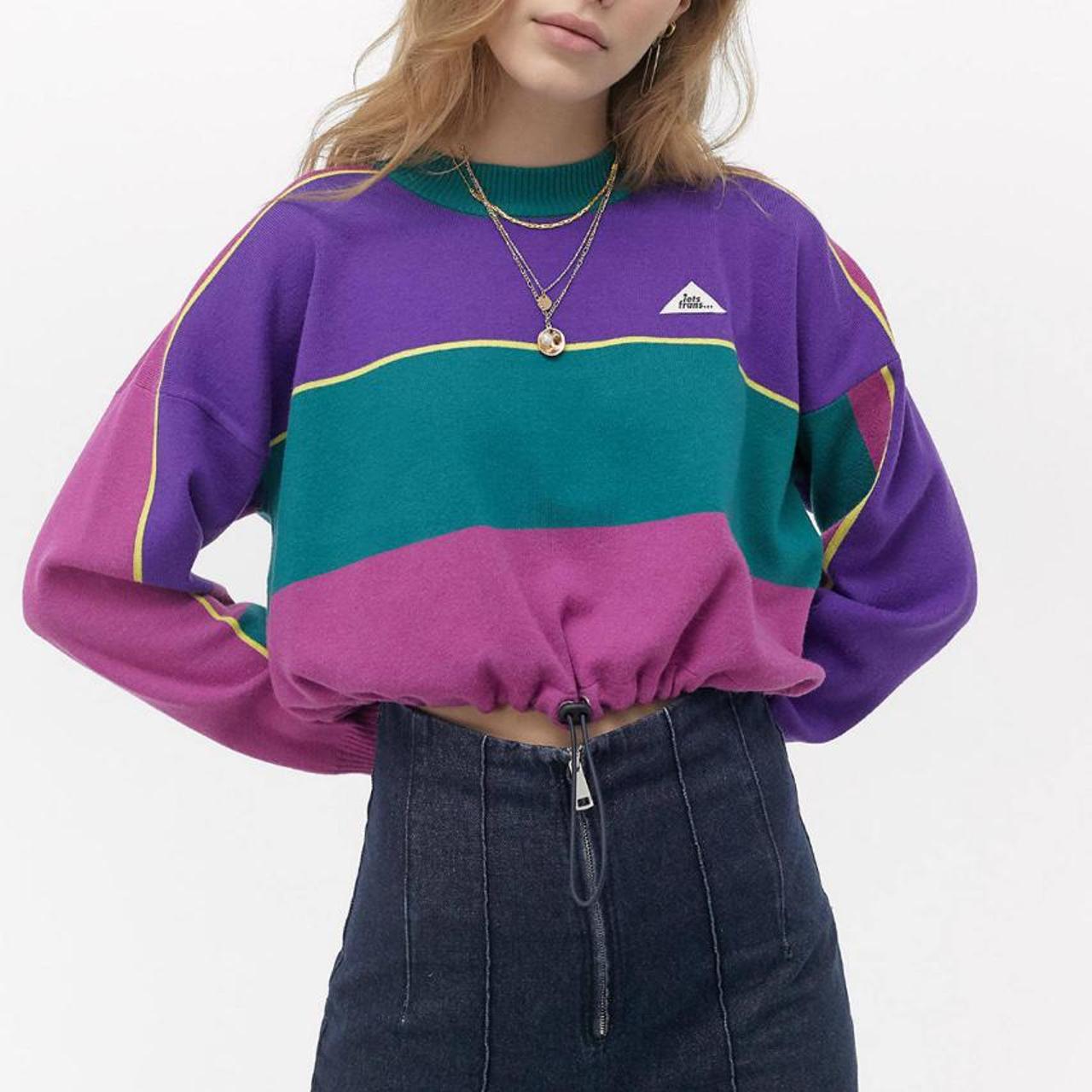 Urban Outfitters Women's Purple and Pink Sweatshirt