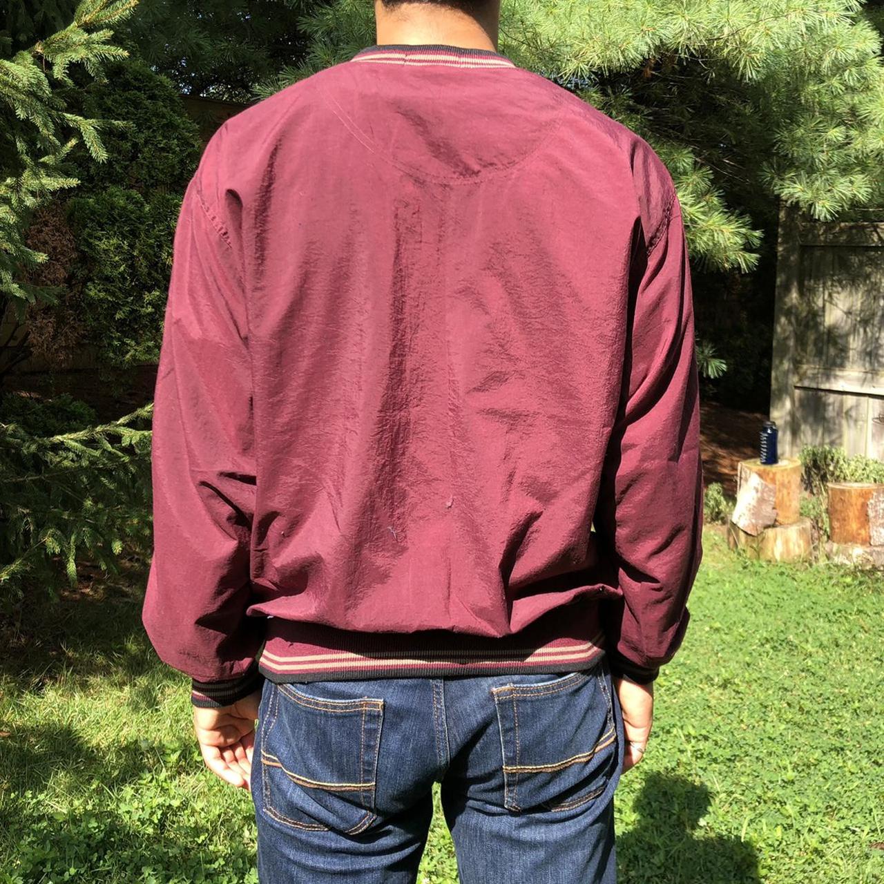 Alternative Apparel Men's Burgundy and Gold Sweatshirt Depop